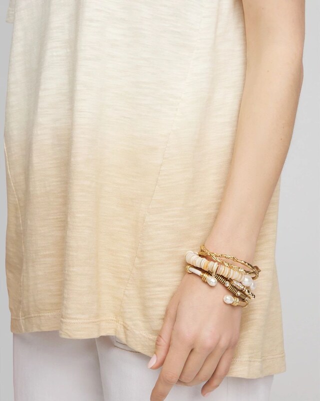 Ombre Short Sleeve Forward-Seam Tee - image 4